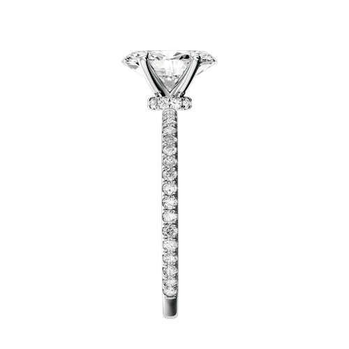 Oval Lab-grown Diamond Bridal Ring — side
