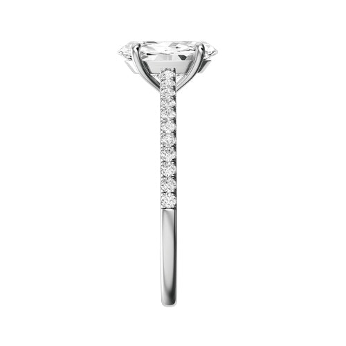 Oval Lab-grown Diamond Bridal Ring — side
