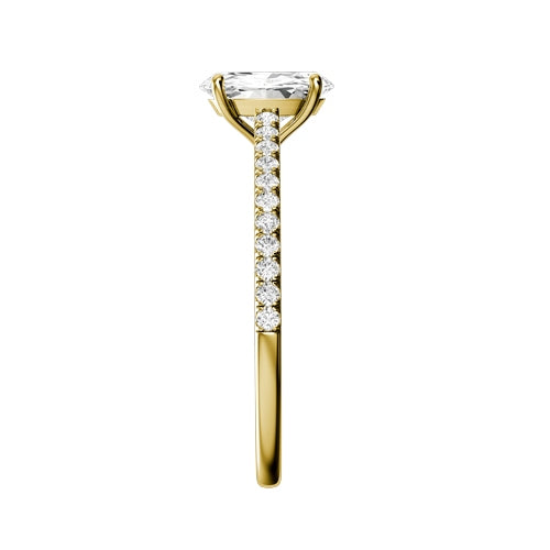Oval Lab-grown Diamond Bridal Ring — side