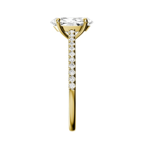 Oval Lab-grown Diamond Bridal Ring — side
