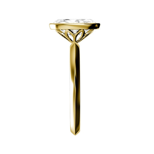 Oval Lab-grown Diamond Bridal Ring — side