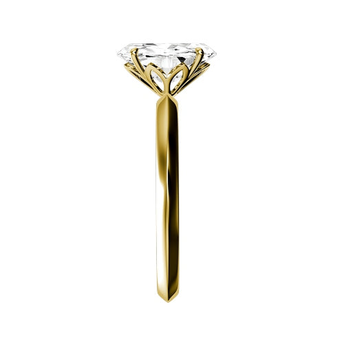 Oval Lab-grown Diamond Bridal Ring — side