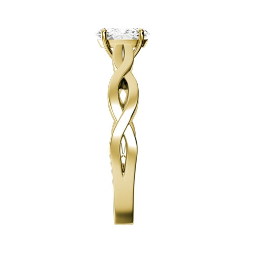 Oval Lab-grown Diamond Bridal Ring — side
