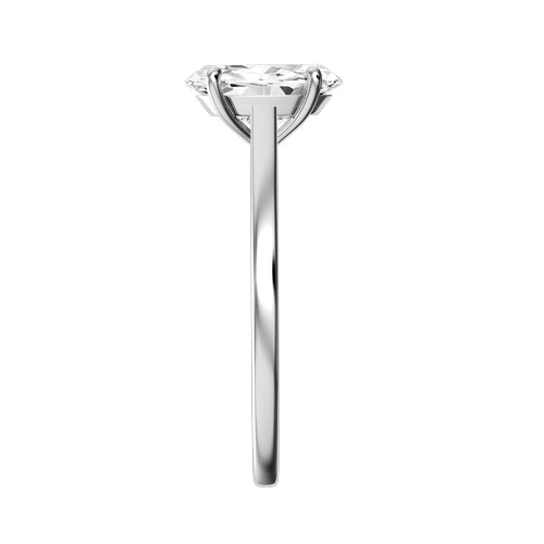Oval Lab-grown Diamond Bridal Ring — side