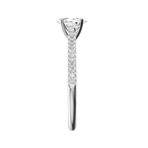Oval Lab-grown Diamond Bridal Ring — side