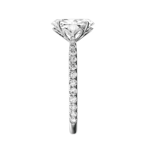 Oval Lab-grown Diamond Bridal Ring — side