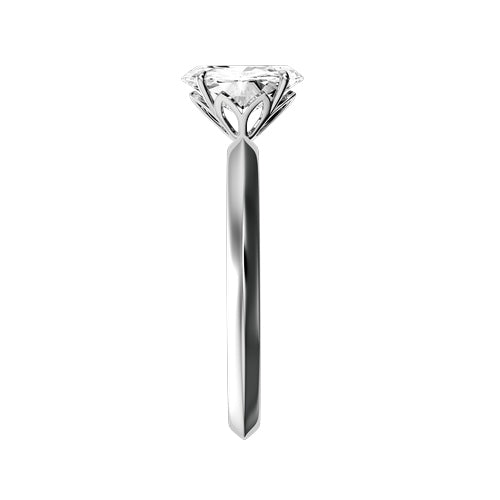 Oval Lab-grown Diamond Bridal Ring — side
