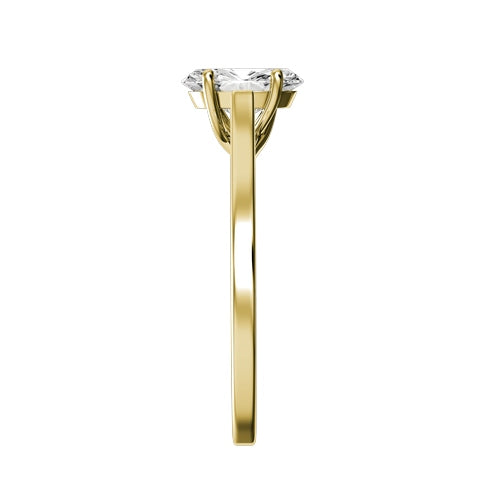Oval Lab-grown Diamond Bridal Ring — side