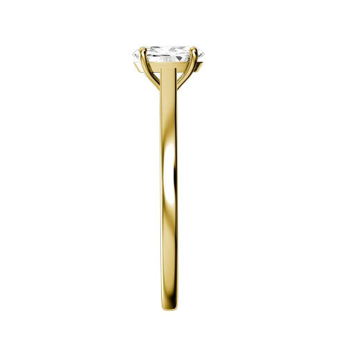 Oval Lab-grown Diamond Bridal Ring — side