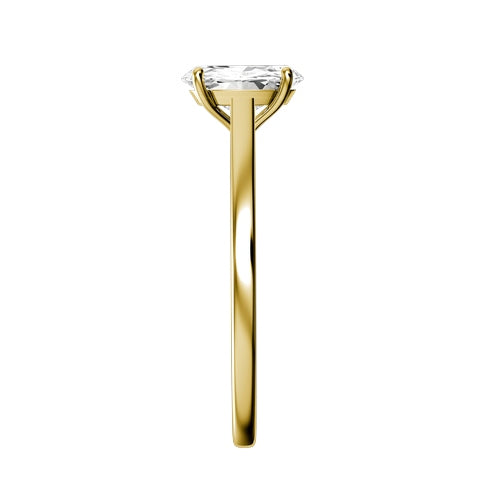 Oval Lab-grown Diamond Bridal Ring — side