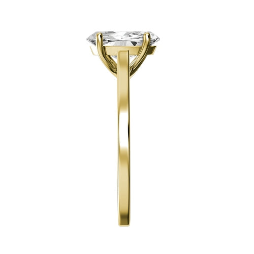 Oval Lab-grown Diamond Bridal Ring — side