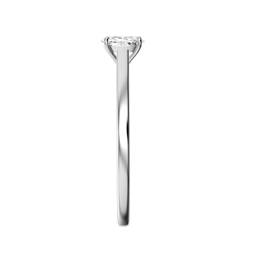 Oval Lab-grown Diamond Bridal Ring — side