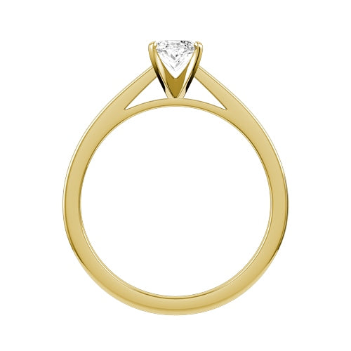 Oval Natural Diamond Bridal Ring — front