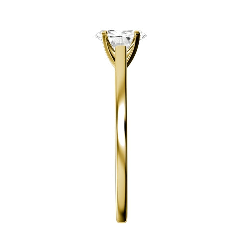 Oval Natural Diamond Bridal Ring — side