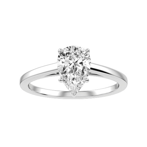 Pear Lab-grown Diamond Bridal Ring — down