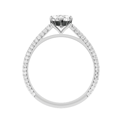 Pear Lab-grown Diamond Bridal Ring — front