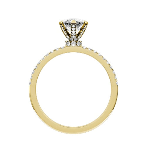 Pear Lab-grown Diamond Bridal Ring — front