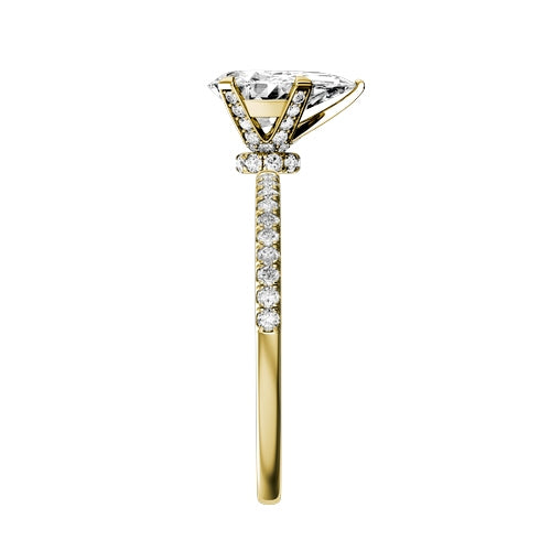 Pear Lab-grown Diamond Bridal Ring — side