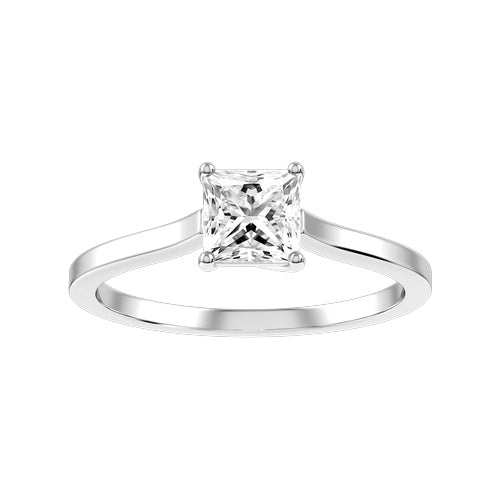 Princess Cut Lab-grown Diamond Bridal Ring — down