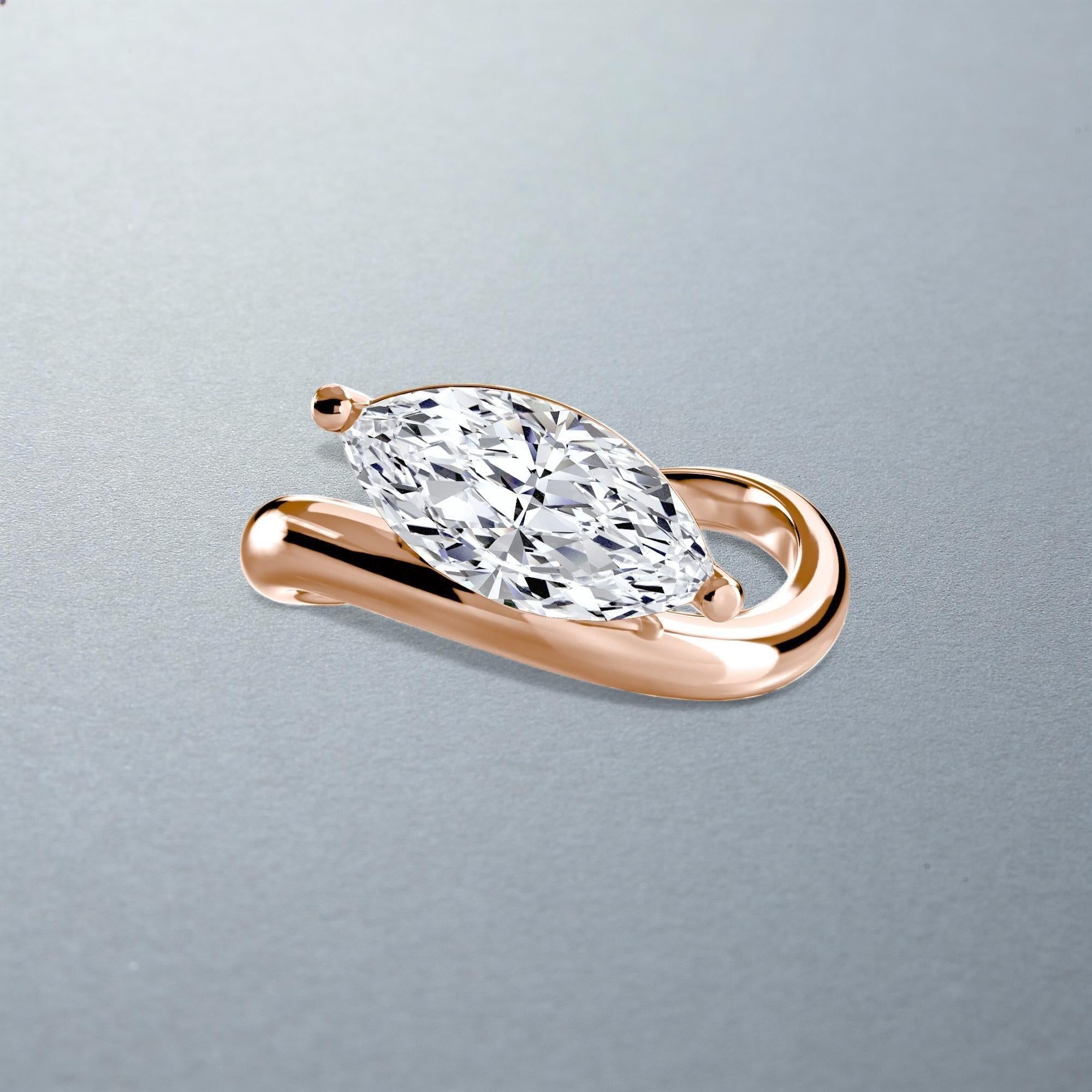 The Lena pear shape solitaire ring