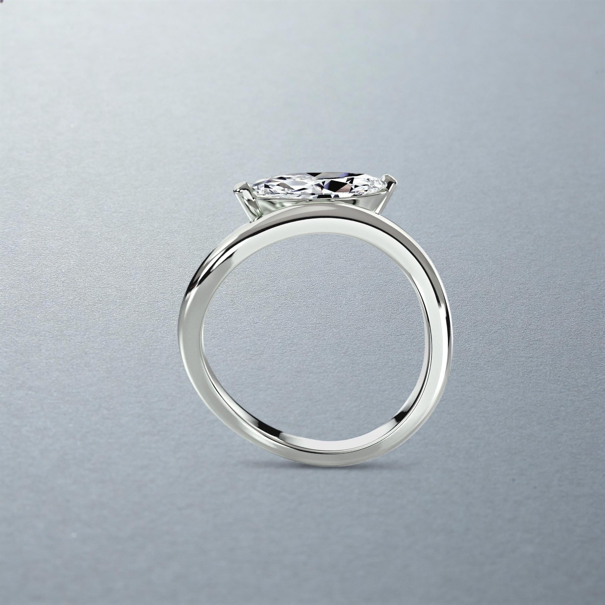 The Lena pear shape solitaire ring