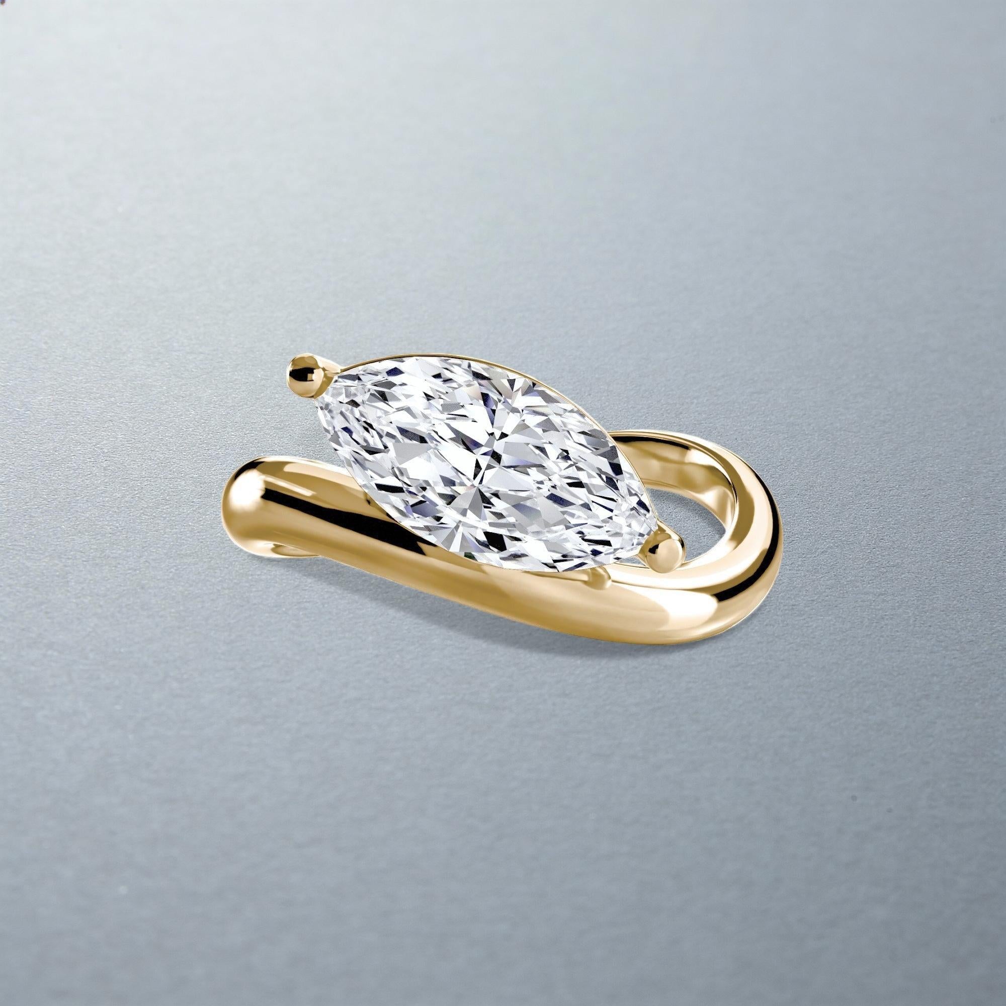 The Lena pear shape solitaire ring