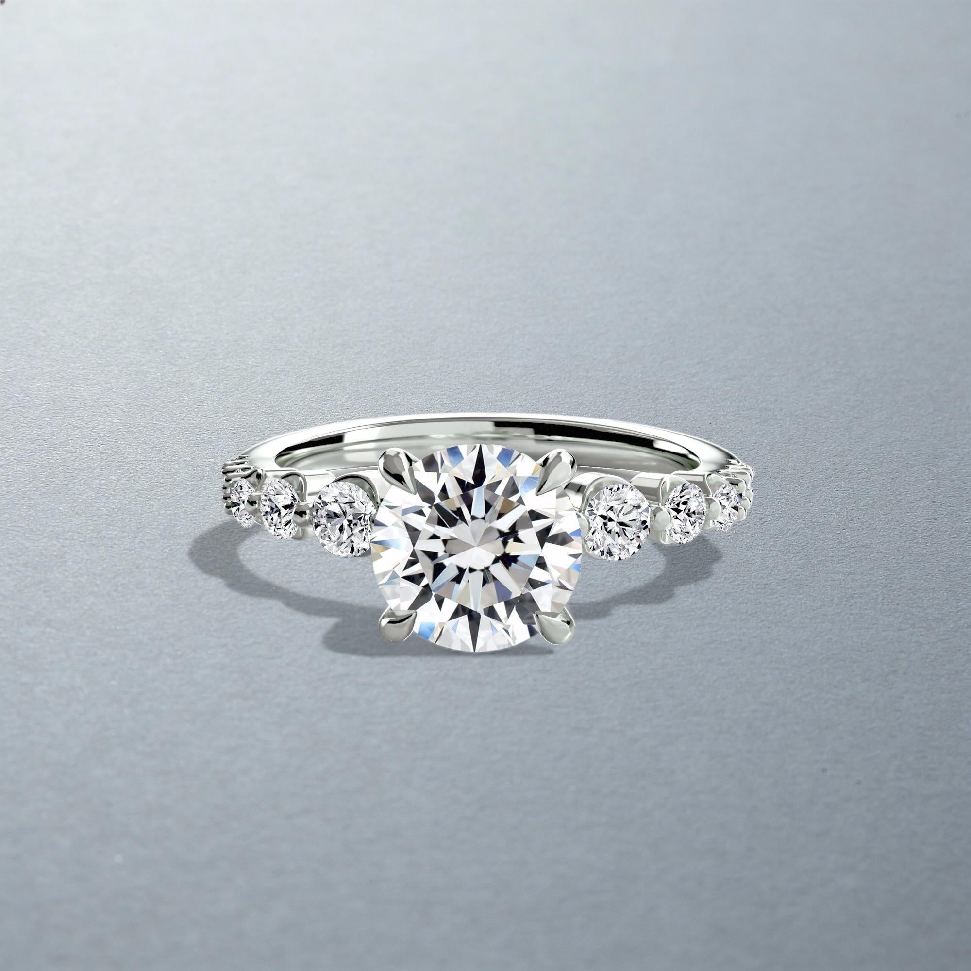 Carateu completed silver ring in Europe size 58 with a smooth white finish, displayed on a neutral background.