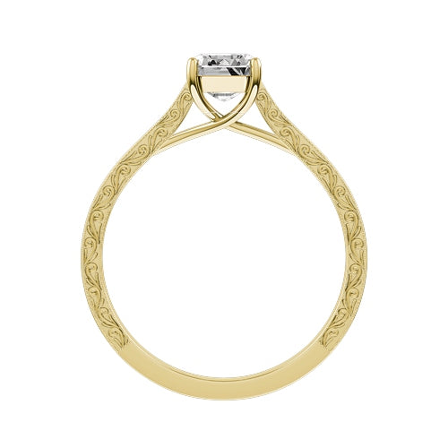 Radiant Lab-grown Diamond Bridal Ring — front