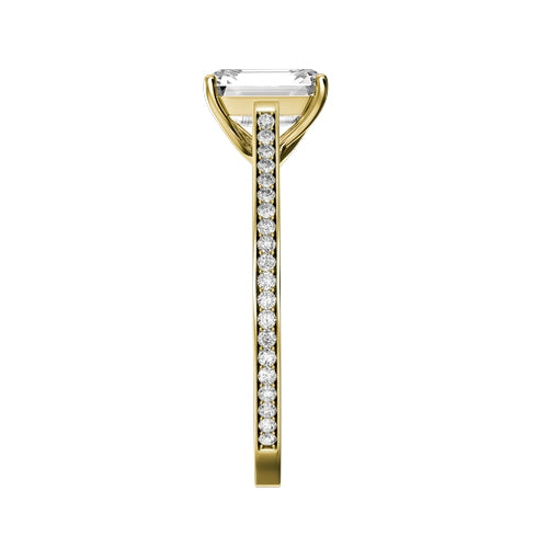 Radiant Lab-grown Diamond Bridal Ring — side