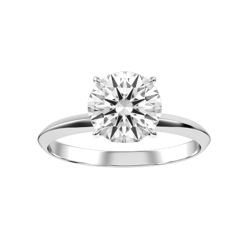Round Lab-grown Diamond Bridal Ring — down