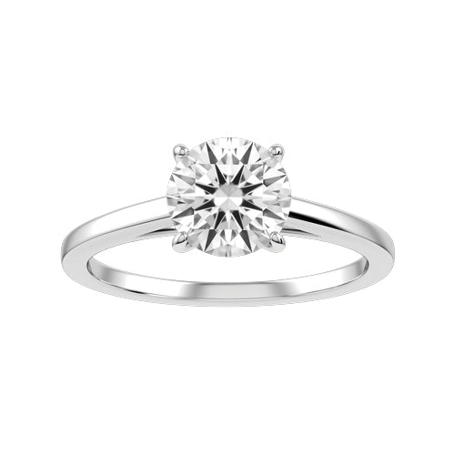 Round Lab-grown Diamond Bridal Ring — down