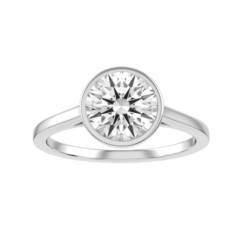 Round Lab-grown Diamond Bridal Ring — down
