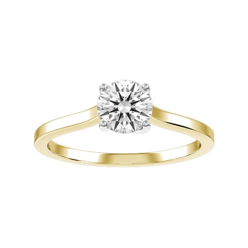Round Lab-grown Diamond Bridal Ring — down