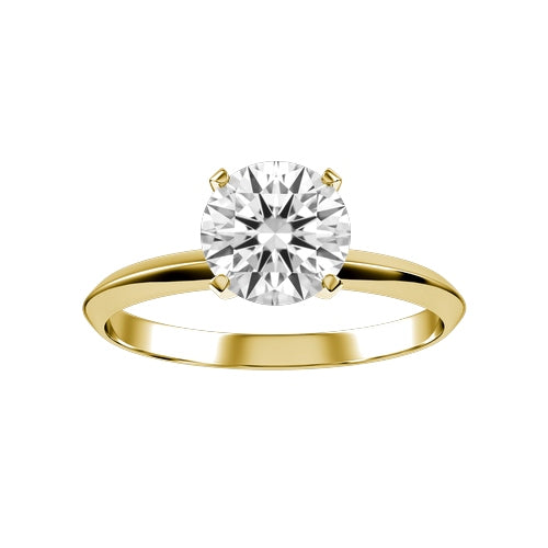Round Lab-grown Diamond Bridal Ring — down