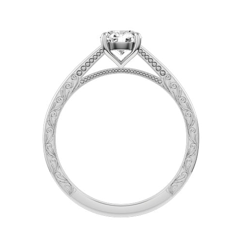 Round Lab-grown Diamond Bridal Ring — front