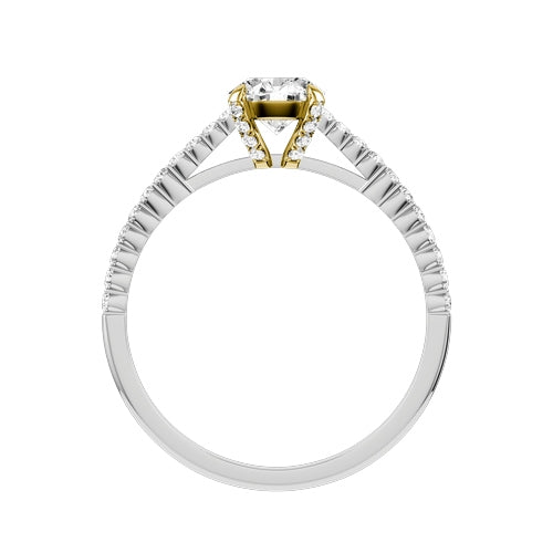 Round Lab-grown Diamond Bridal Ring — front