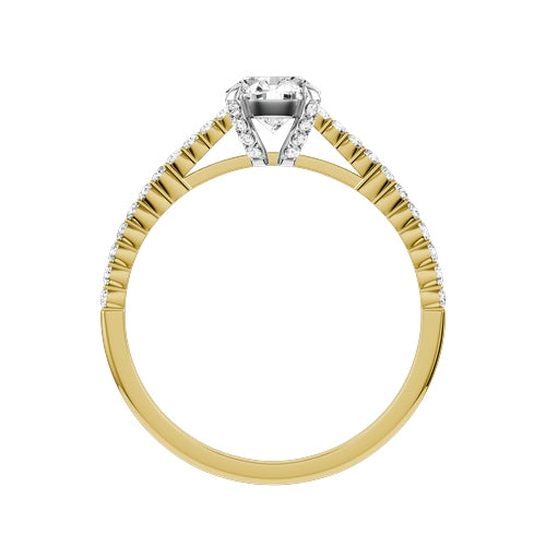 Round Lab-grown Diamond Bridal Ring — front