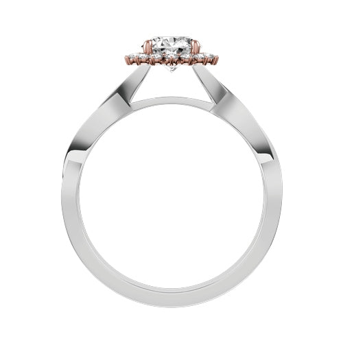 Round Lab-grown Diamond Bridal Ring — front