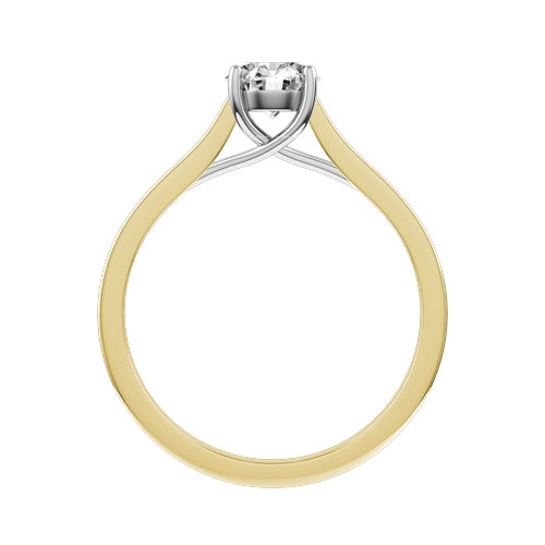 Round Lab-grown Diamond Bridal Ring — front