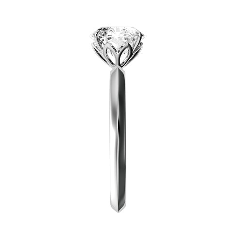 Round Lab-grown Diamond Bridal Ring — side