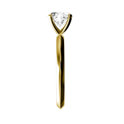 Round Lab-grown Diamond Bridal Ring — side