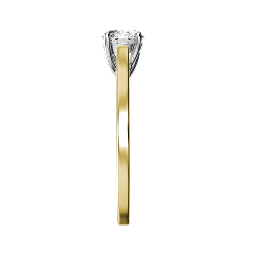 Round Lab-grown Diamond Bridal Ring — side