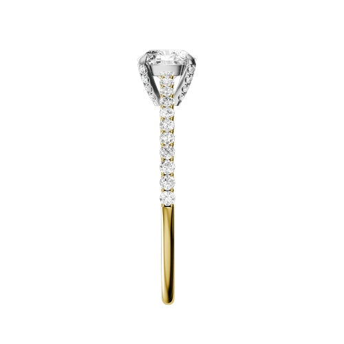 Round Lab-grown Diamond Bridal Ring — side