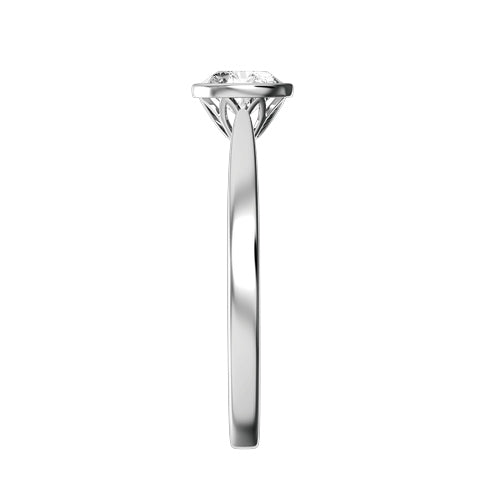 Round Lab-grown Diamond Bridal Ring — side