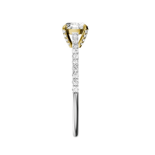 Round Lab-grown Diamond Bridal Ring — side