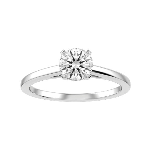 Round Natural Diamond Bridal Ring — down