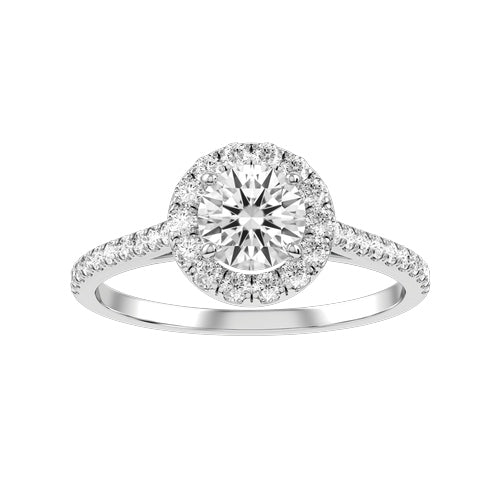 Round Natural Diamond Bridal Ring — down