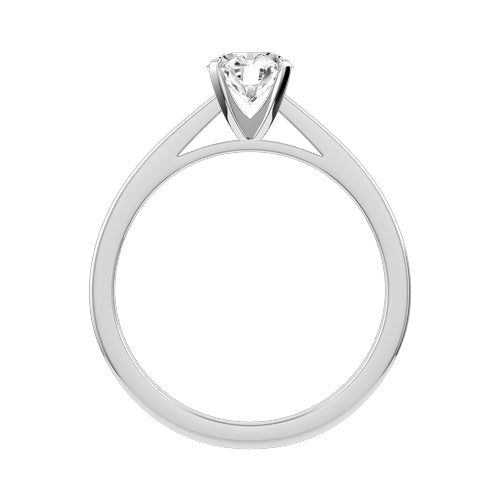 Round Natural Diamond Bridal Ring — front