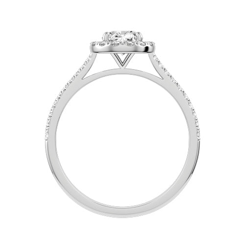 Round Natural Diamond Bridal Ring — front