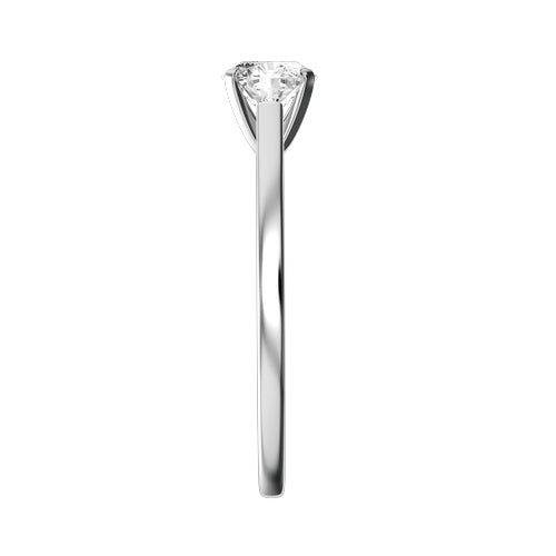 Round Natural Diamond Bridal Ring — side